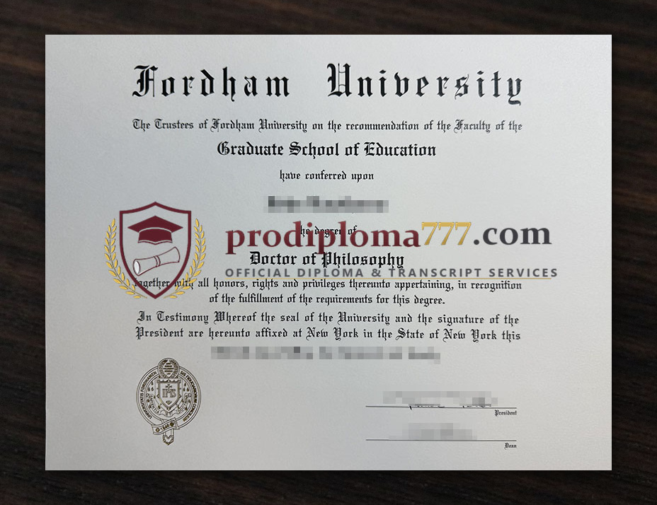 Fordham University Diploma