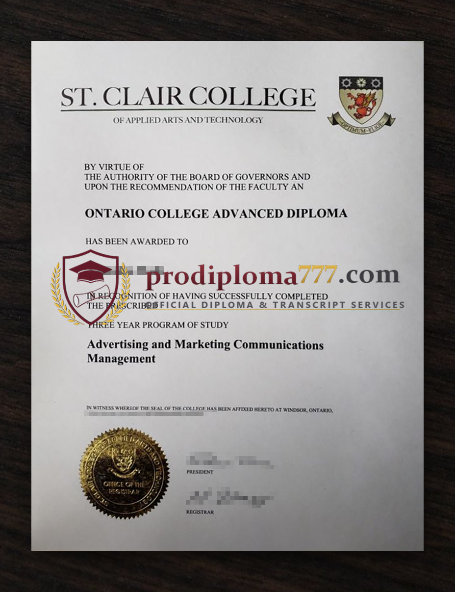 St Clair College Diploma