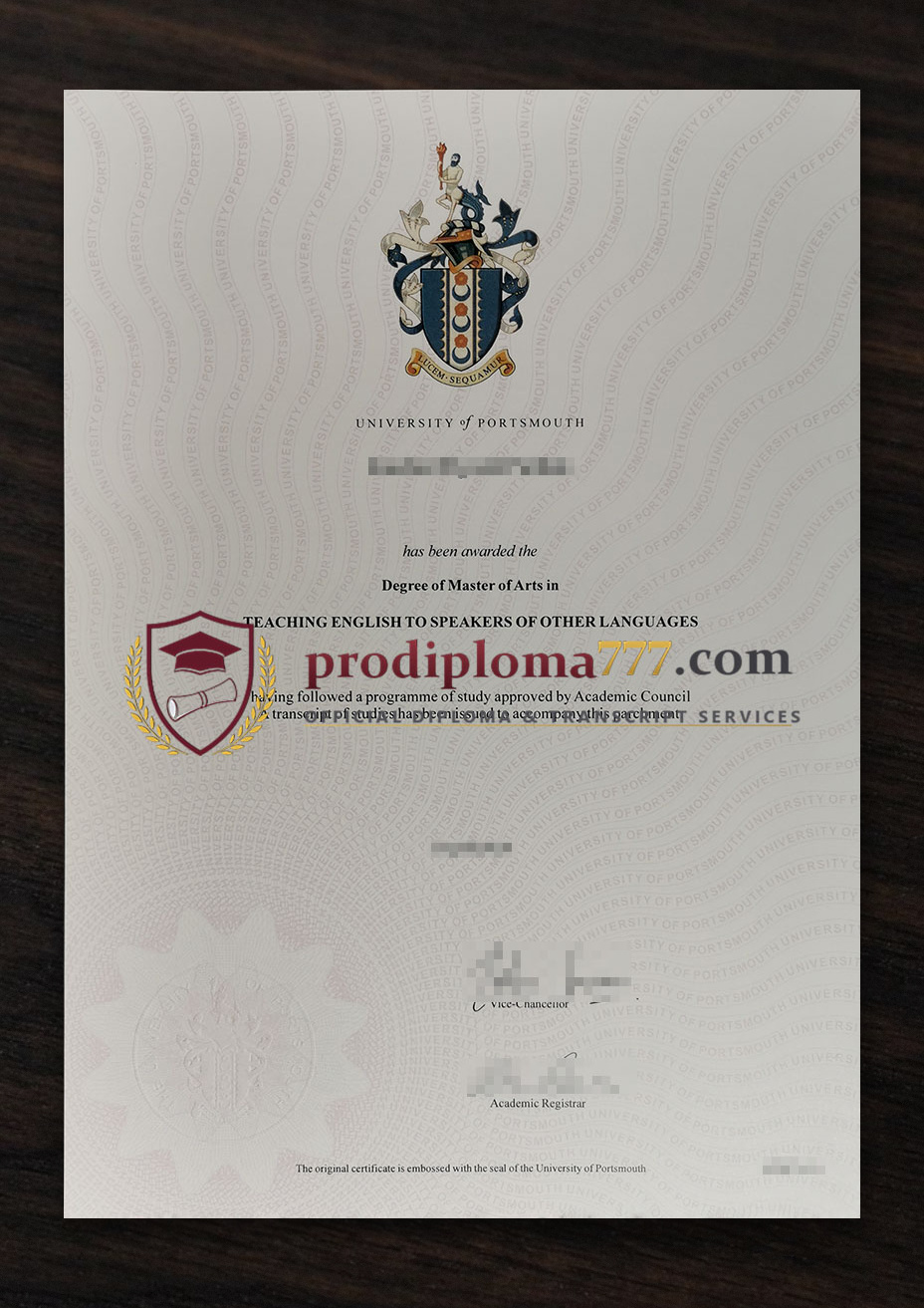 University of Portsmouth Diploma